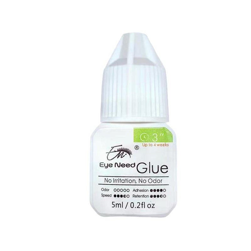 Personal eyelash extension glue, odorless and non-irritating, dries in 2-3 seconds, specially formulated for beginners to practice eyelash extensions, 5ml.
